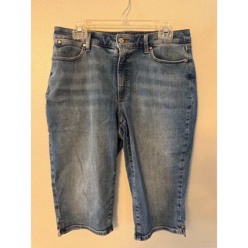 Talbots denim pedal pushers 12 Petite NWOT